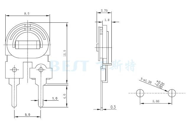 碳膜可調電阻RM085C-H3