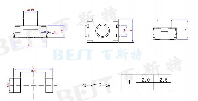 輕觸開關TS-1185U